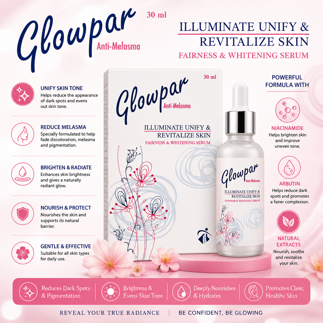 Glowpar Anti-Melasma Fairness & Whitening Serum