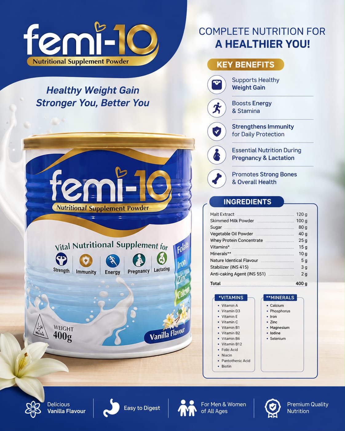 Femi-10 Nutritional Weight gain supplement