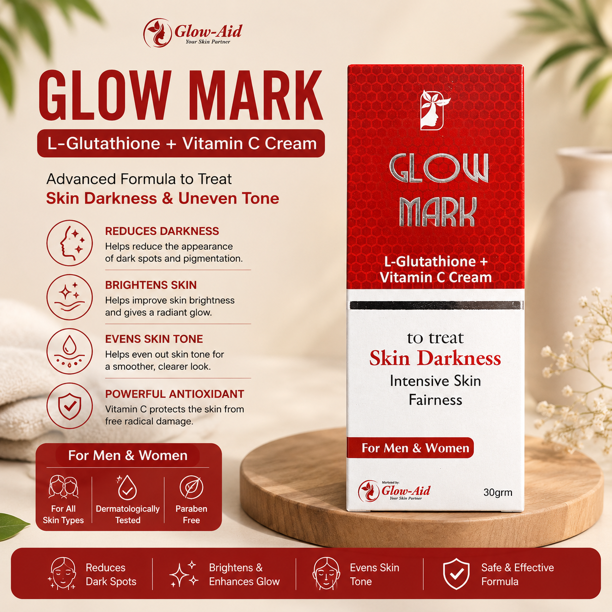 Glow Mark L-Glutathione + Vitamin C Cream