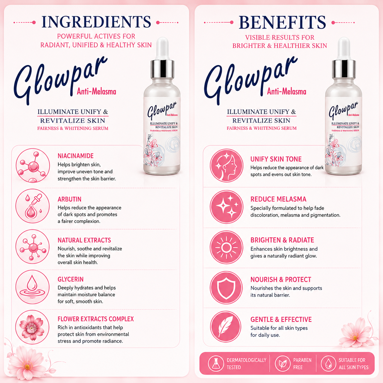 Glowpar Anti-Melasma Fairness & Whitening Serum