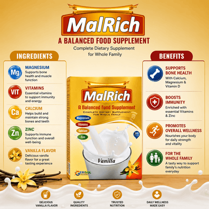 MalRich Healthy Weight Gain Milk Powder – Buy 2 Get 1 Free Malrich Supplement