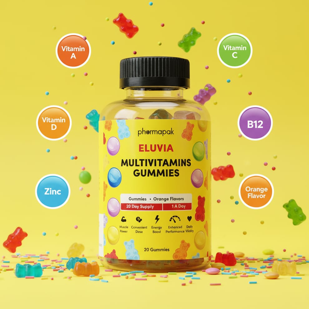 Eluvia Gummies – Daily Multivitamin for Energy & Muscle Power