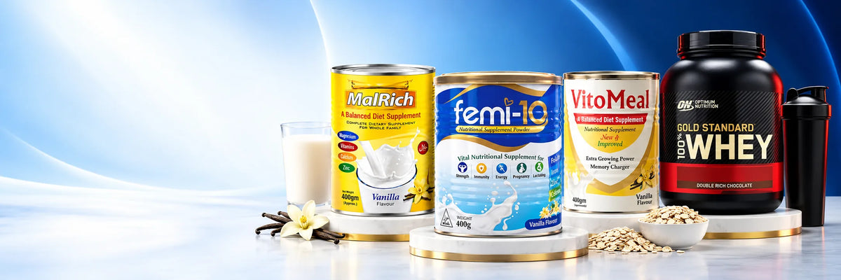 MalRich, Femi-10, VitoMeal and sports nutrition at NutriNest